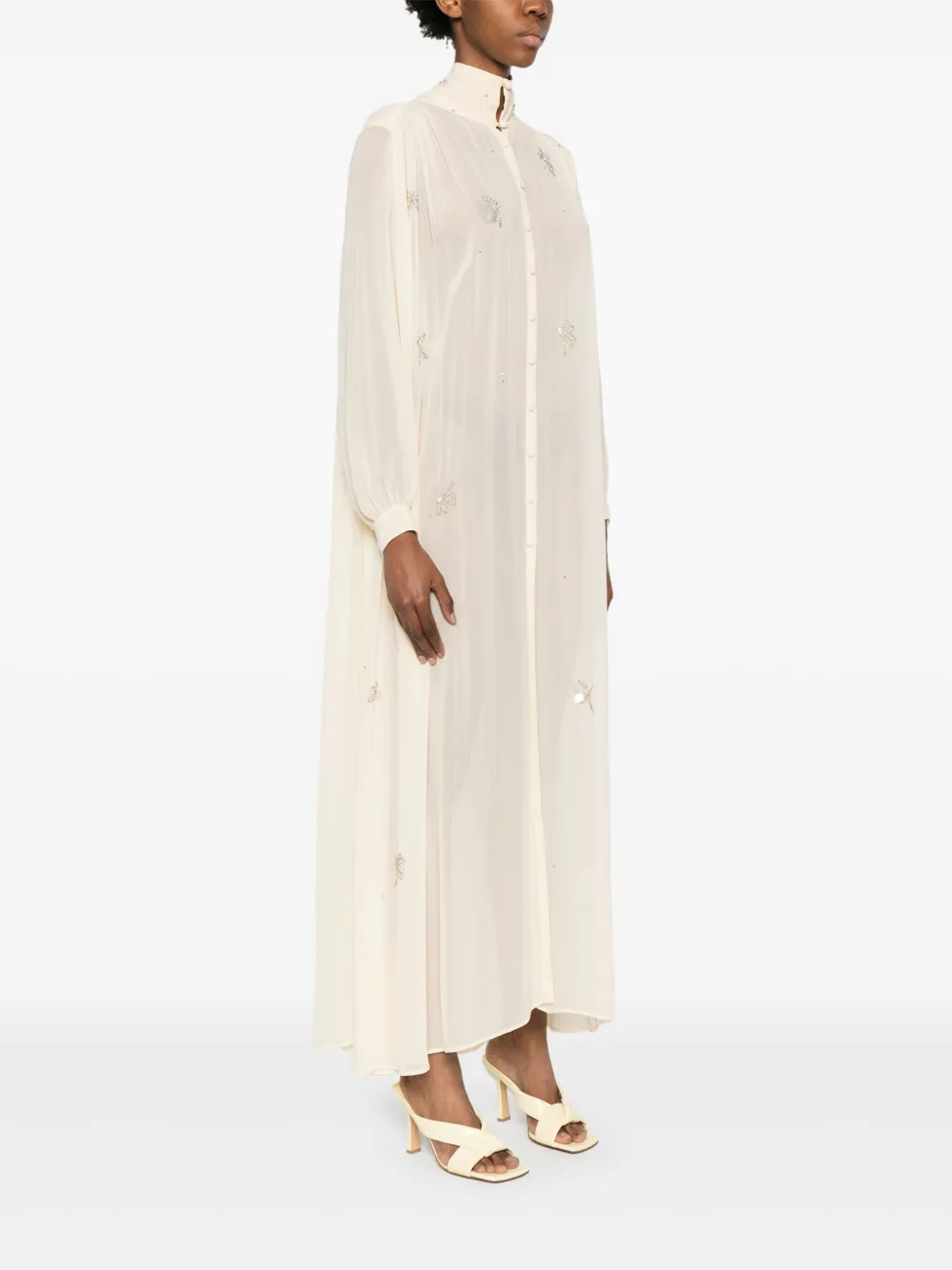 Forte Jurk verfraaid met kristallen Beige