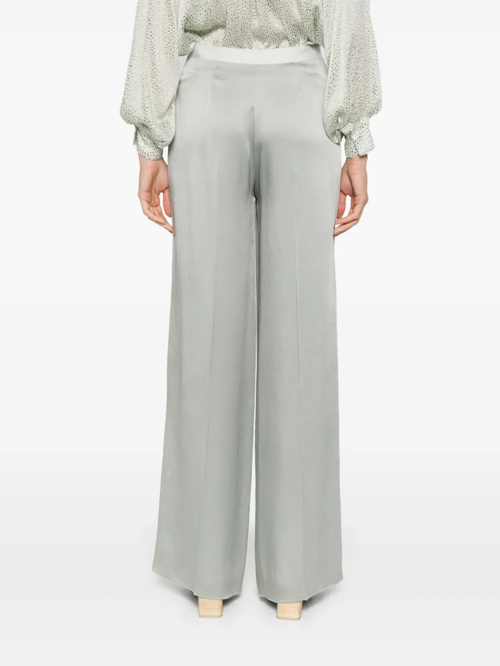 Forte Broek met satijnen afwerking Grijs