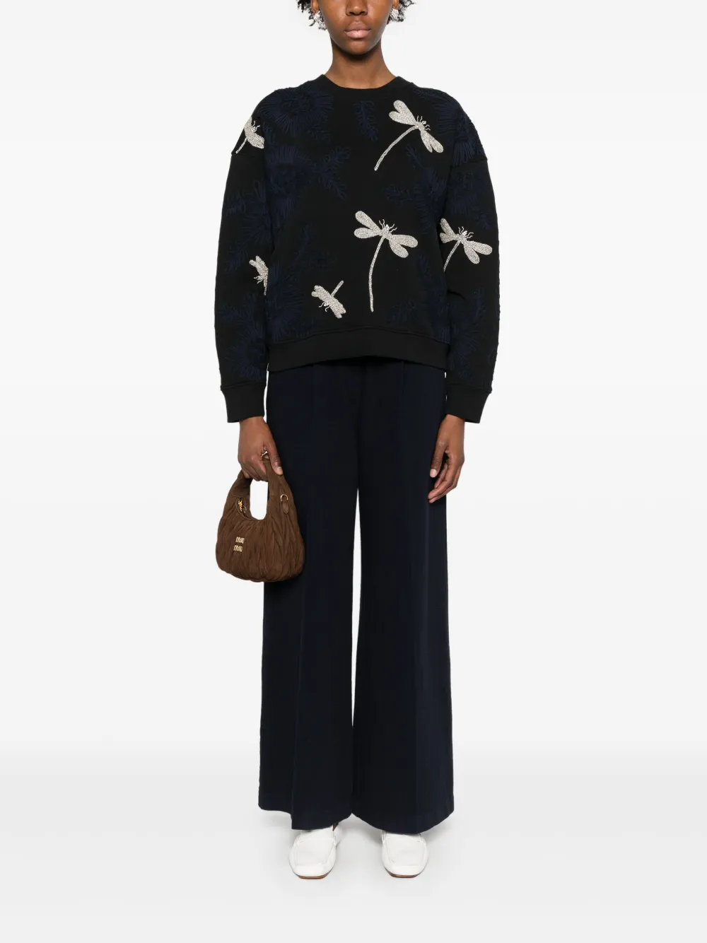 Forte Sweater van katoen Zwart