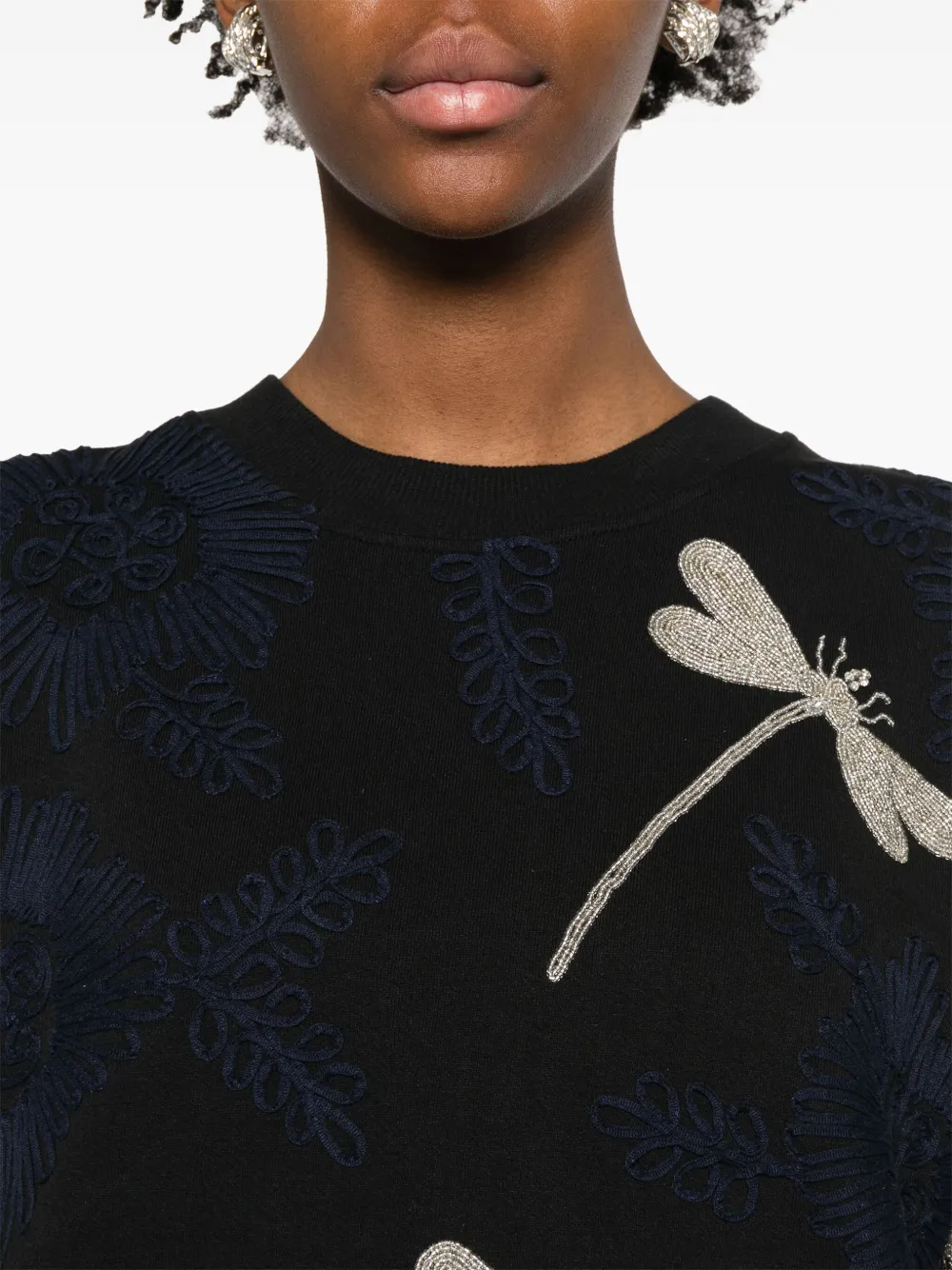 Forte Sweater van katoen Zwart