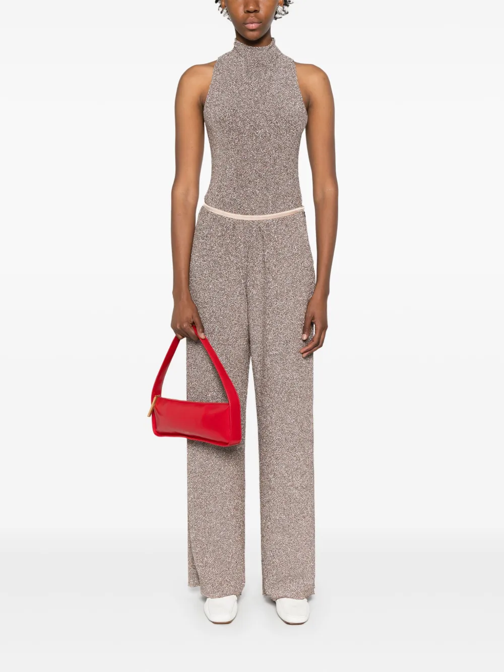Forte Broek met metallic-effect Zilver