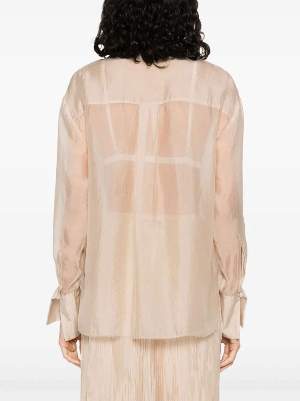 Forte Doorzichtig blouse Beige