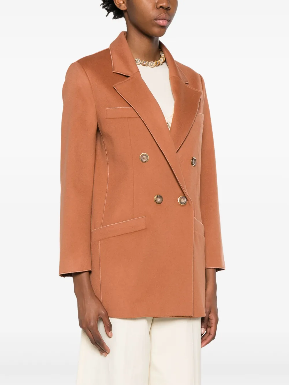 Forte Blazer met dubbele rij knopen Oranje