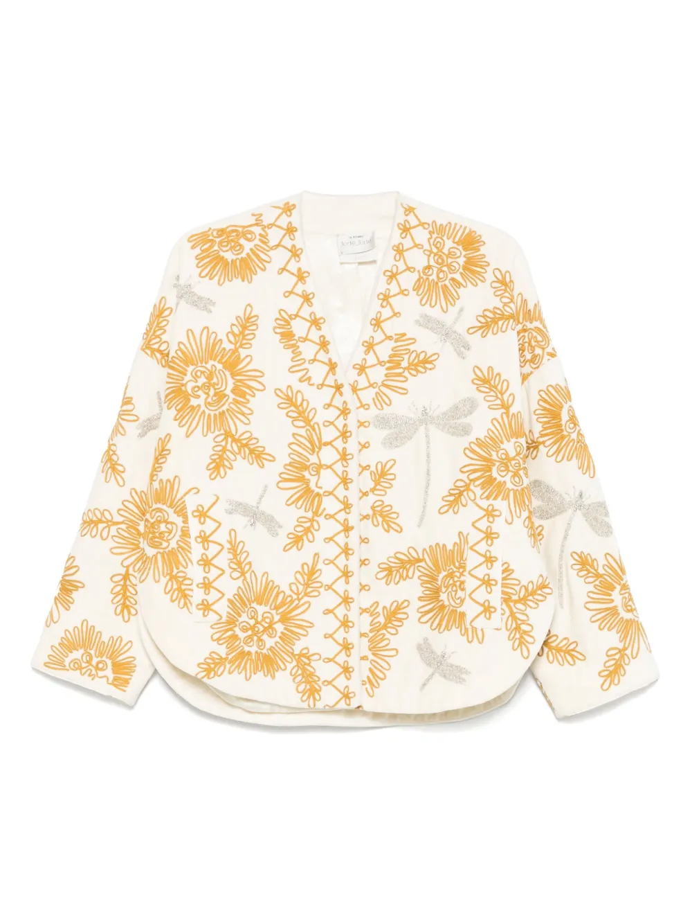 Forte Katoenen jack Beige