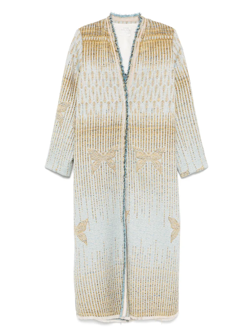 Forte Jas met V-hals Blauw
