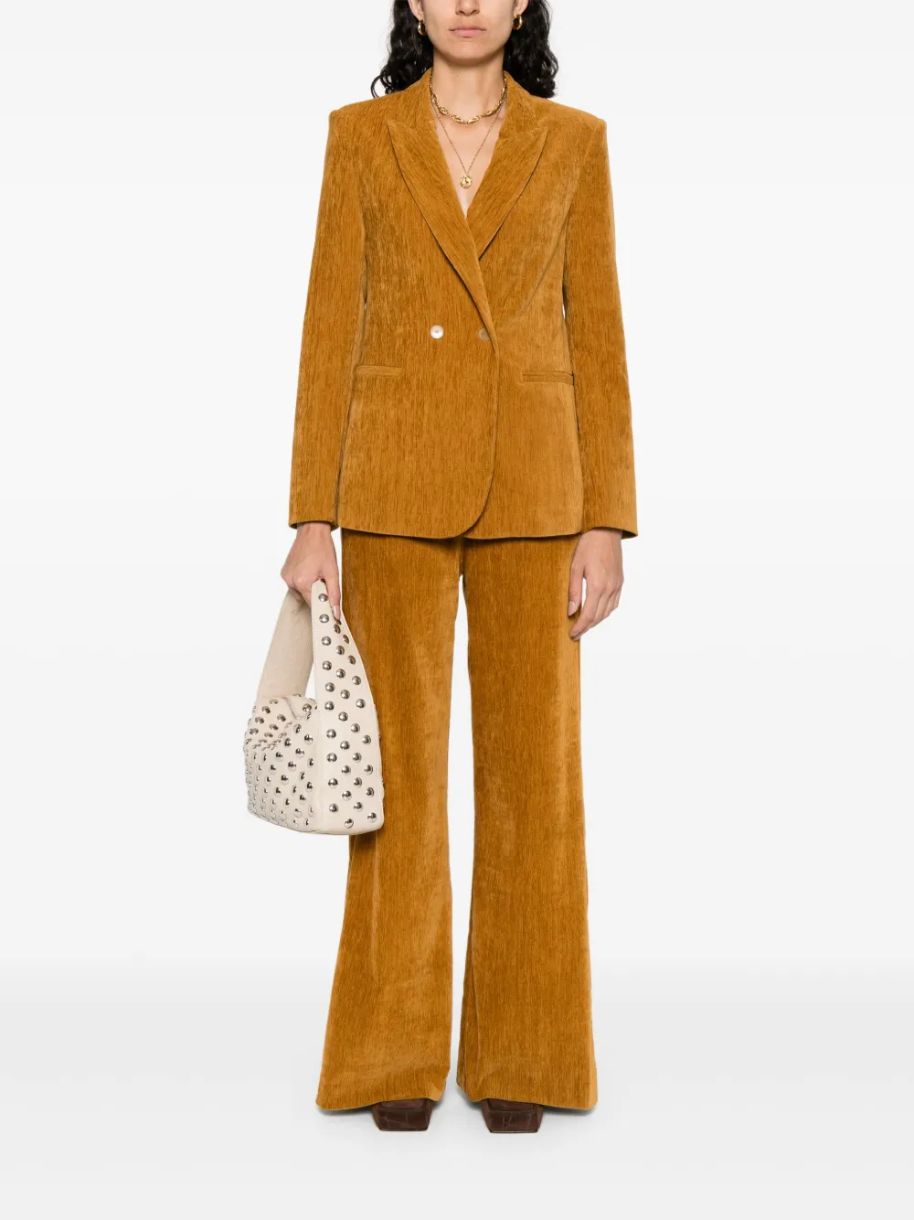 Forte Broek met textuur Oranje