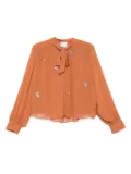 Forte Forte crystal-embellished shirt - Brown