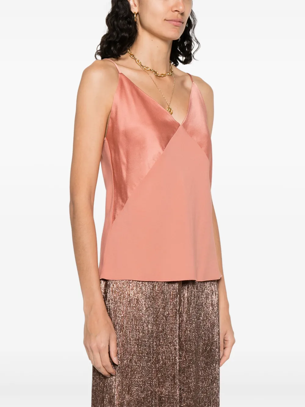 Forte Top met satijnen afwerking Roze