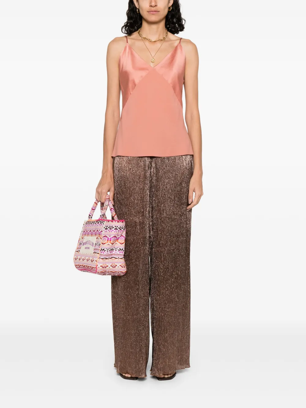 Forte Top met satijnen afwerking Roze