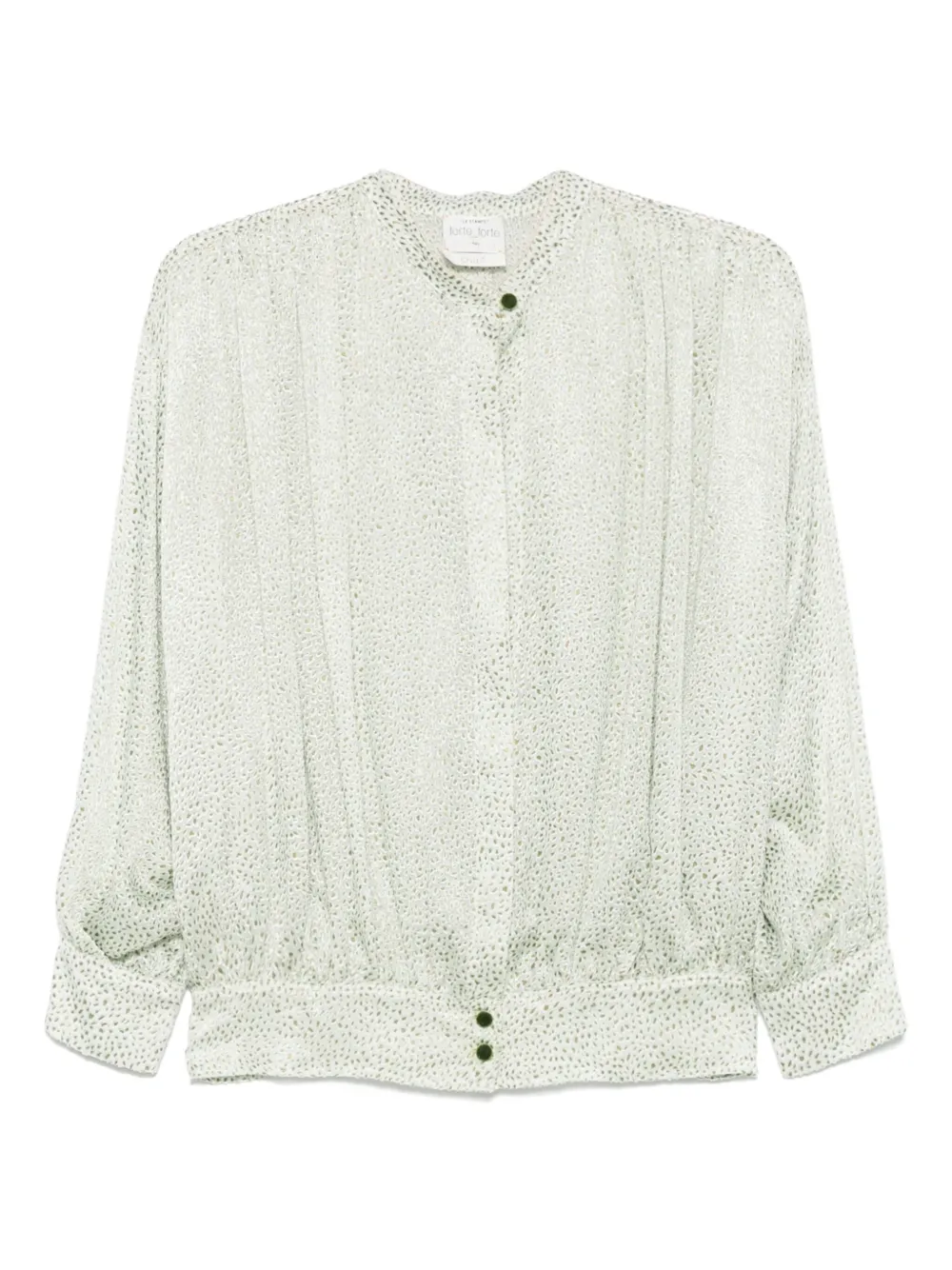 Forte Zijden blouse Groen