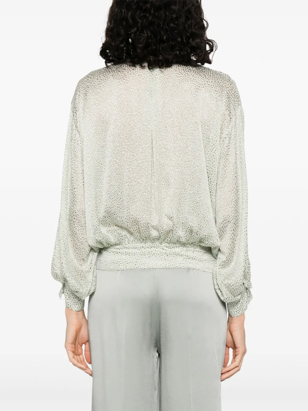 Forte Zijden blouse Groen