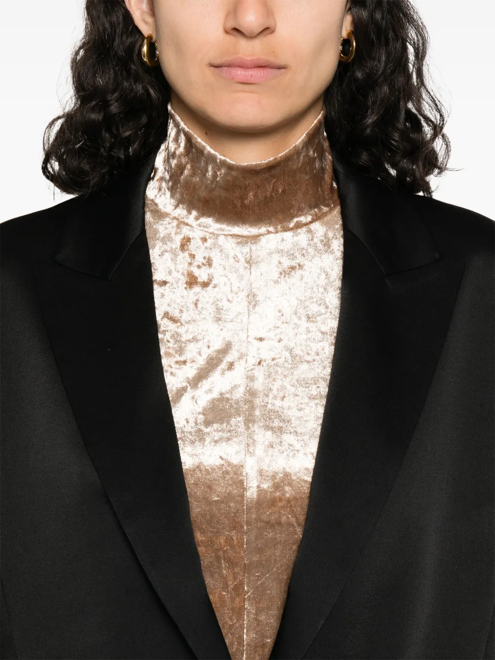 Forte Blazer met enkele rij knopen Zwart