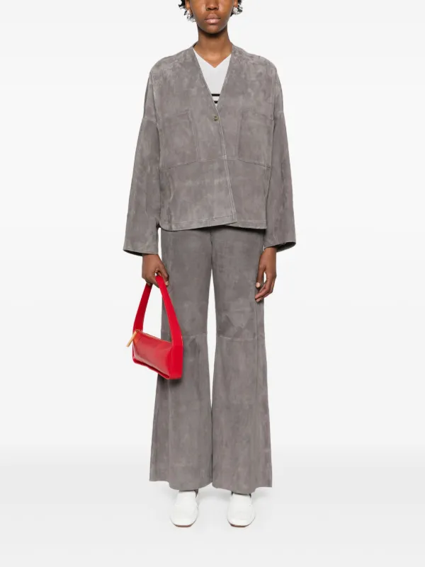 Forte Forte Suede Jacket | Grey | FARFETCH