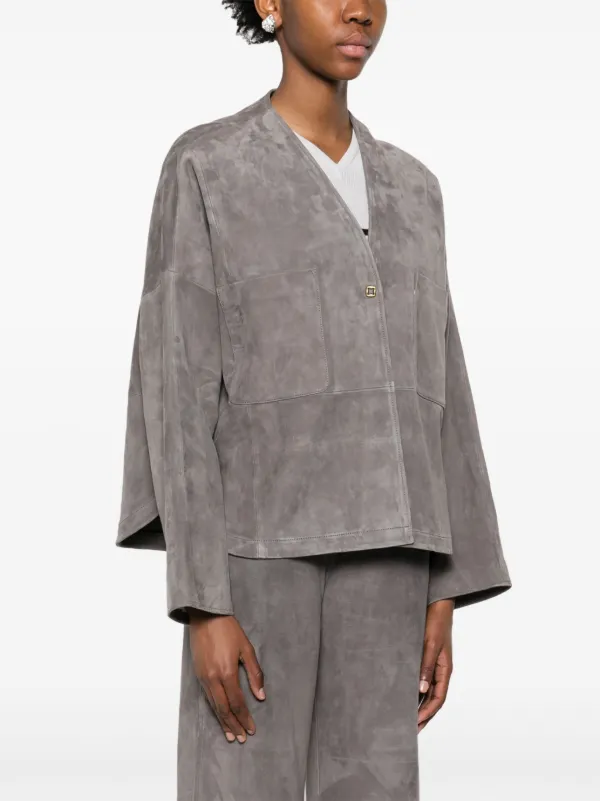 Forte Forte Suede Jacket | Grey | FARFETCH
