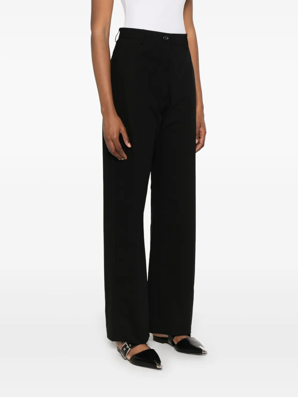 Sportmax High waist broek Zwart