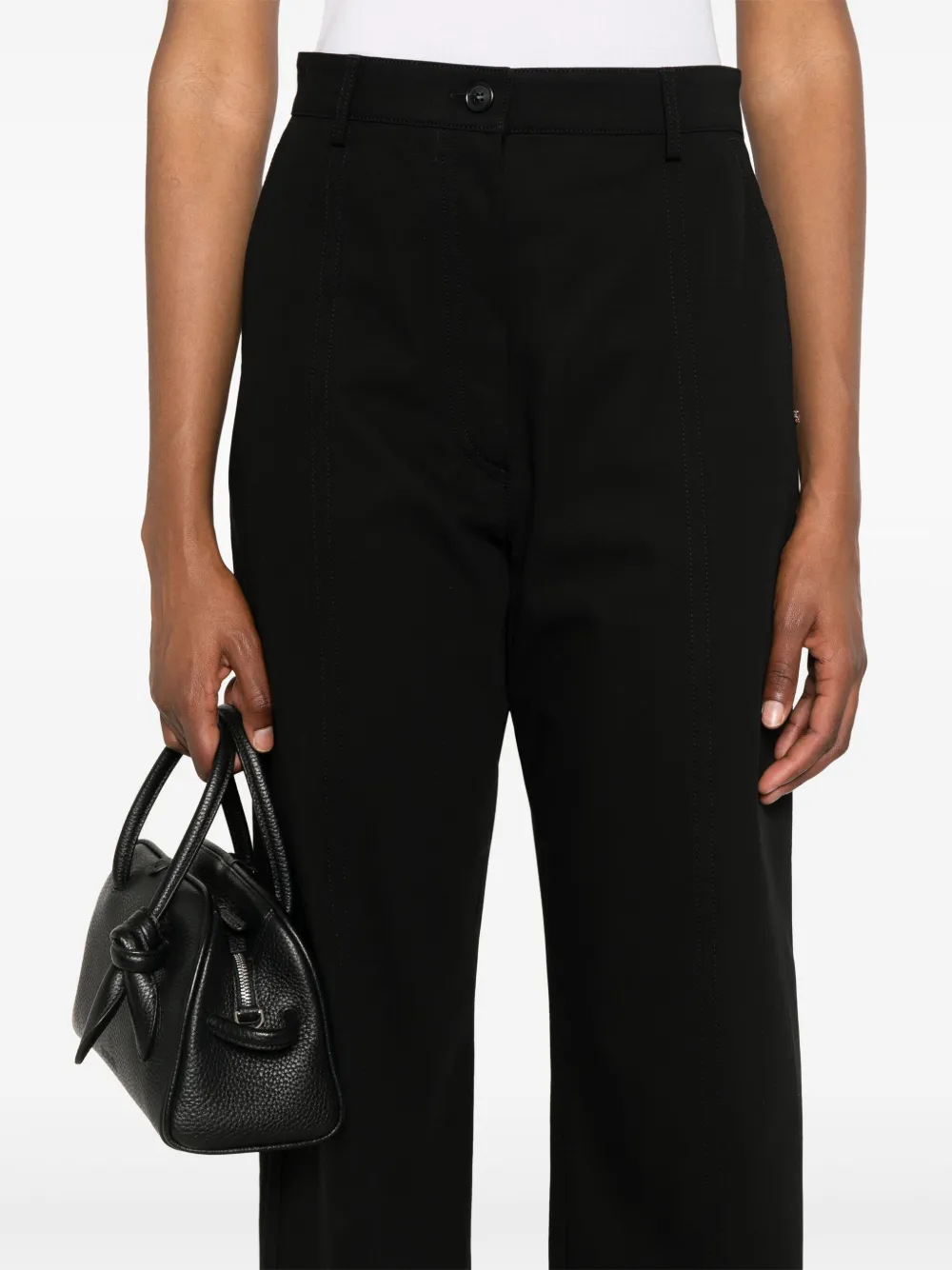 Sportmax High waist broek Zwart