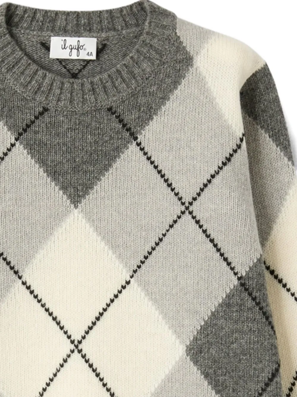 Il Gufo diamond-pattern wool sweater | Boys Knitwear | Image 2