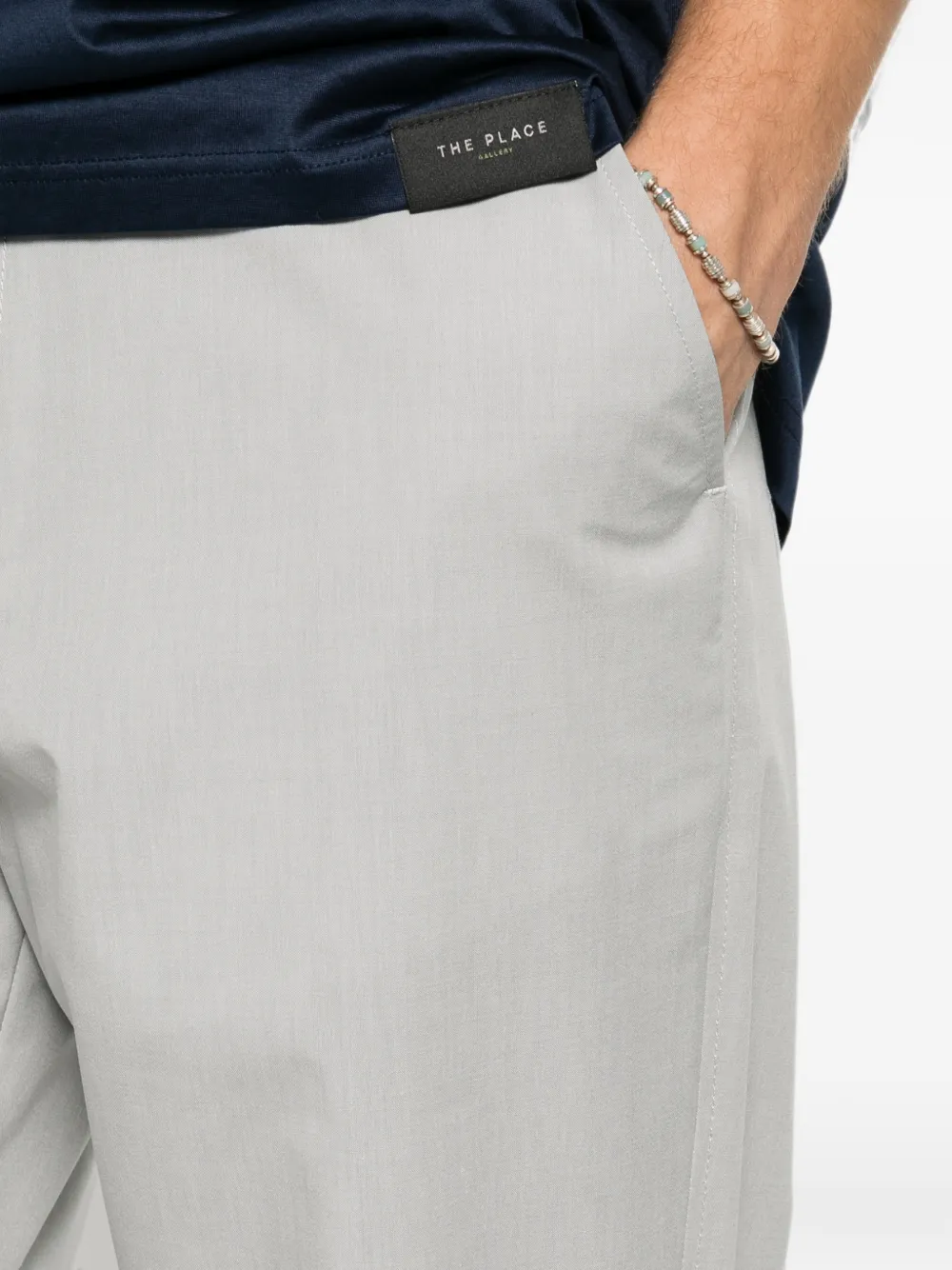 Low Brand Broek met elastische tailleband Grijs