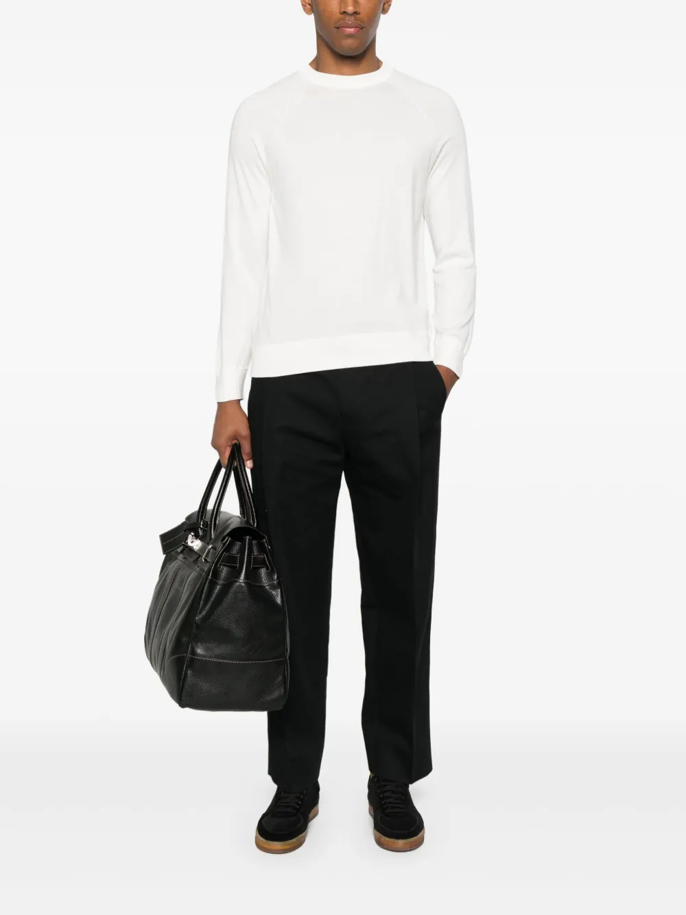 Briglia 1949 cotton trousers - Zwart