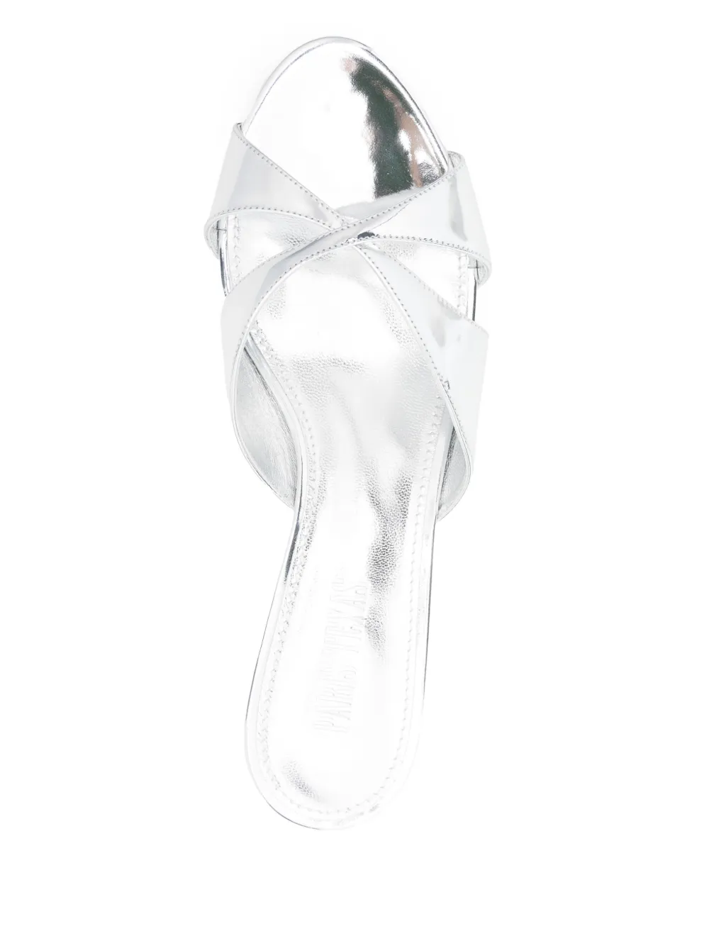 Paris Texas 40mm leather mules Silver