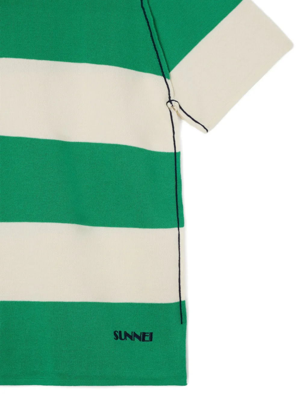 Sunnei Gestreept poloshirt Groen