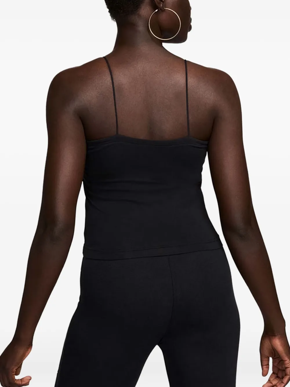 Nike Top met spaghettibandjes en logoprint Zwart
