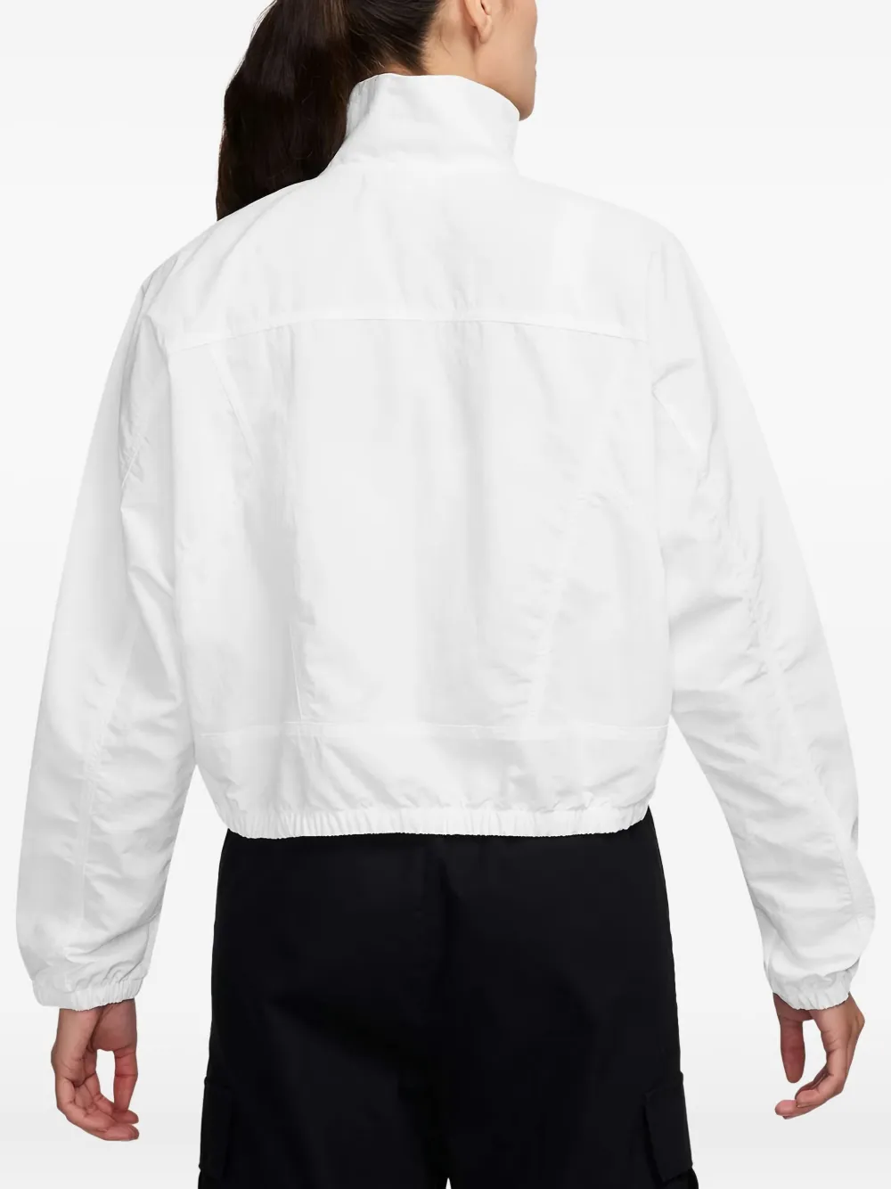 Nike Everything Wovens cropped zip-up jacket Wit