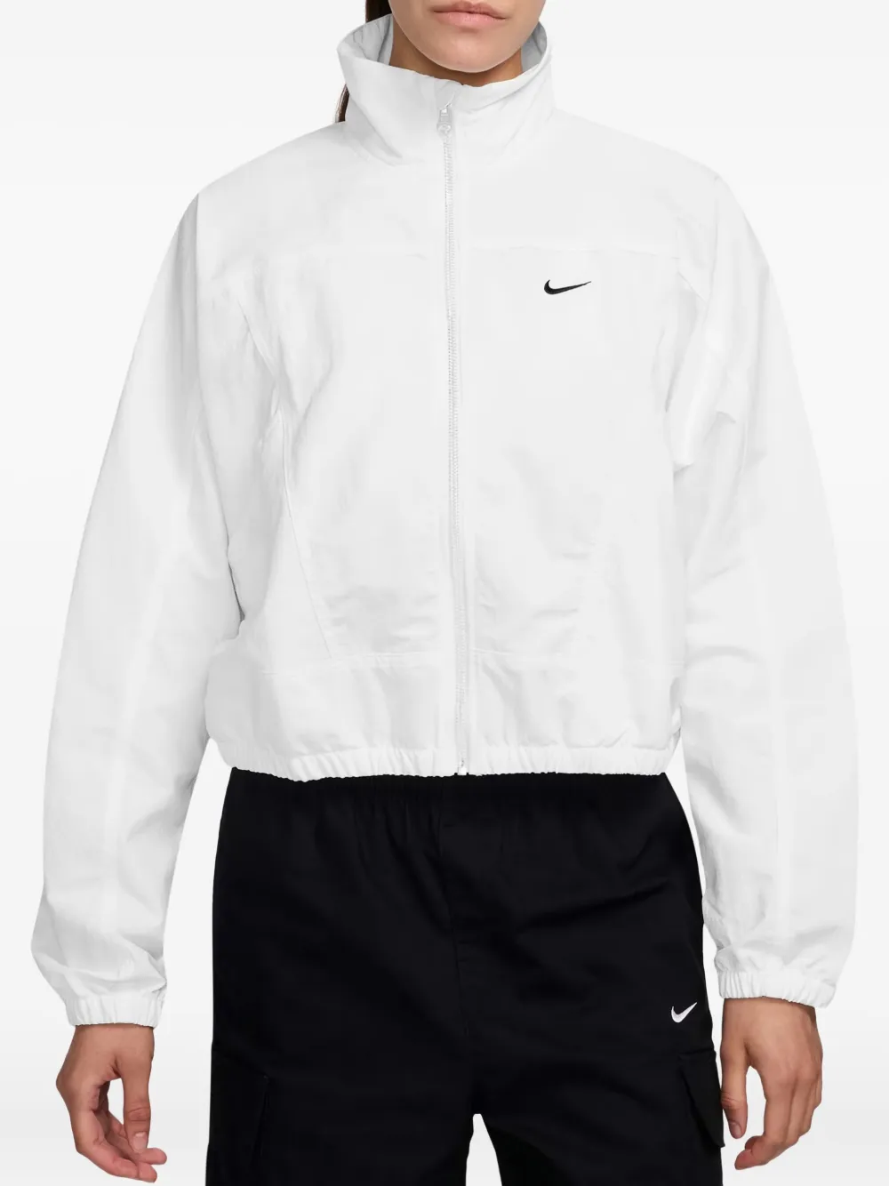 Nike Everything Wovens cropped zip-up jacket Wit