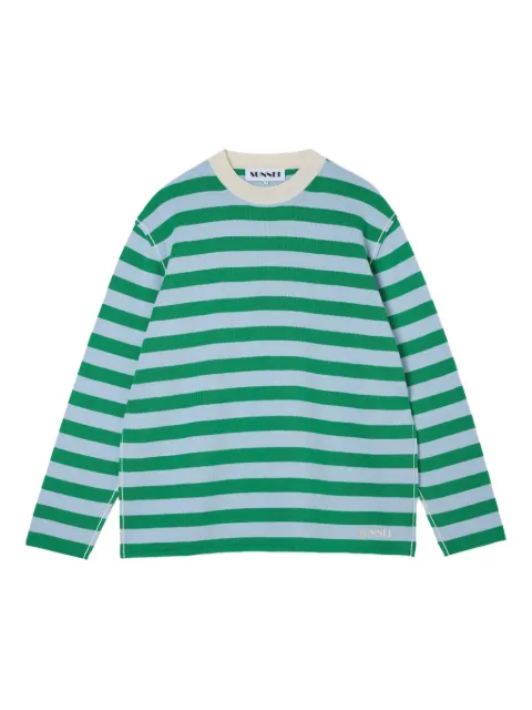 Sunnei striped long-sleeve sweatshirt