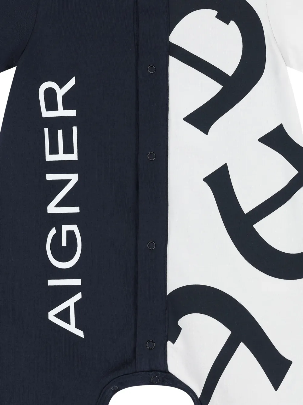 Aigner Kids Romper met colourblocking en korte mouwen Blauw