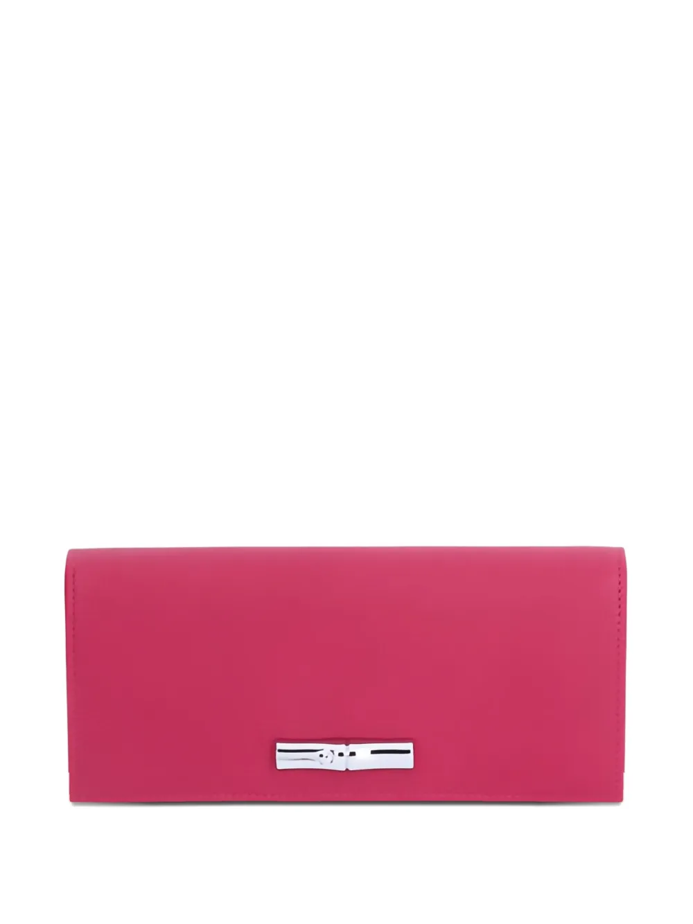 Longchamp flap-closure leather wallet Roze