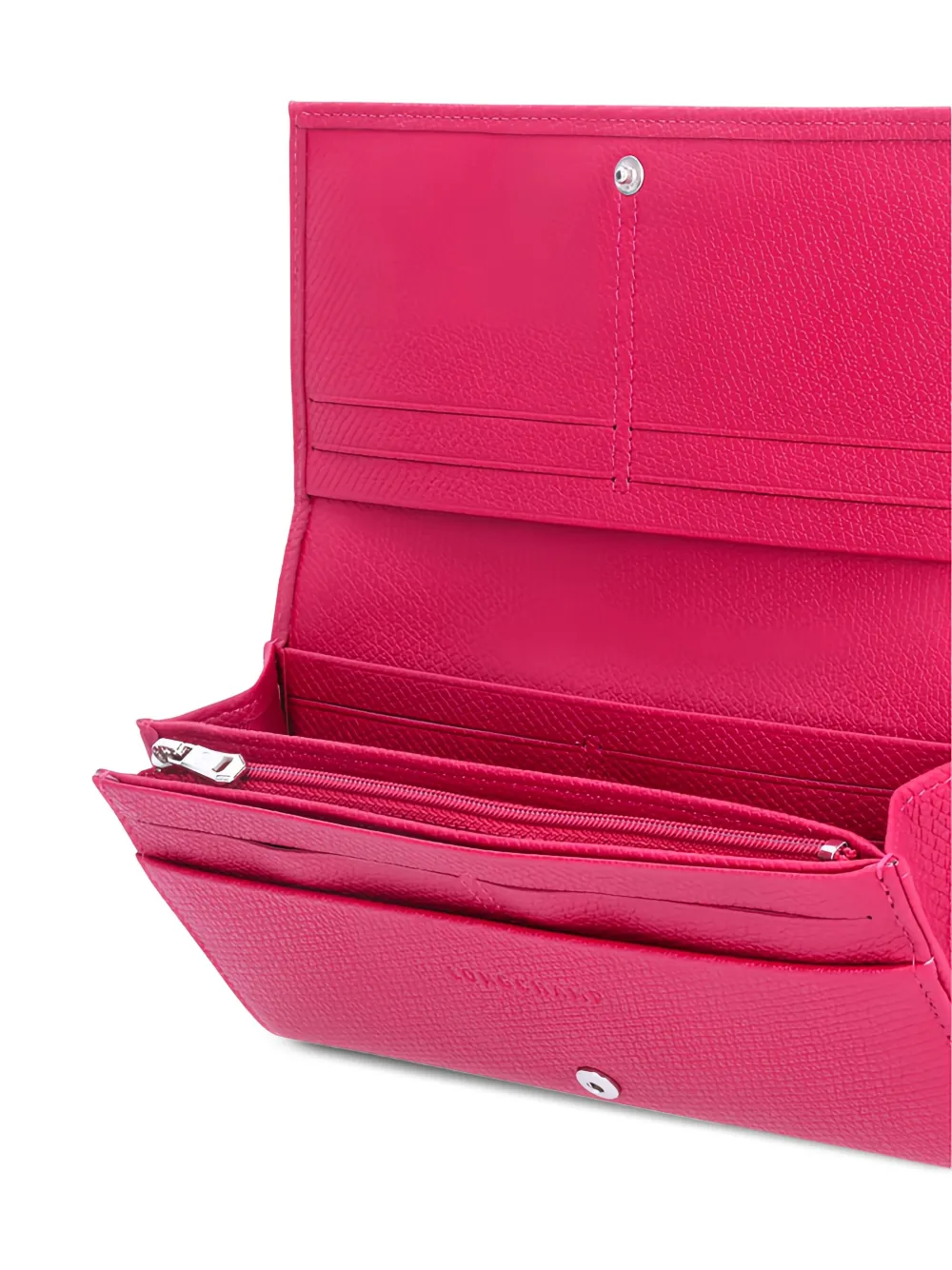 Longchamp Leren portemonnee met omslag Roze