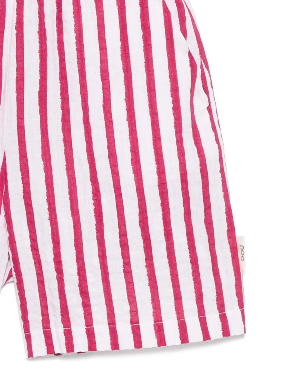 Douuod Kids Gestreepte shorts Rood