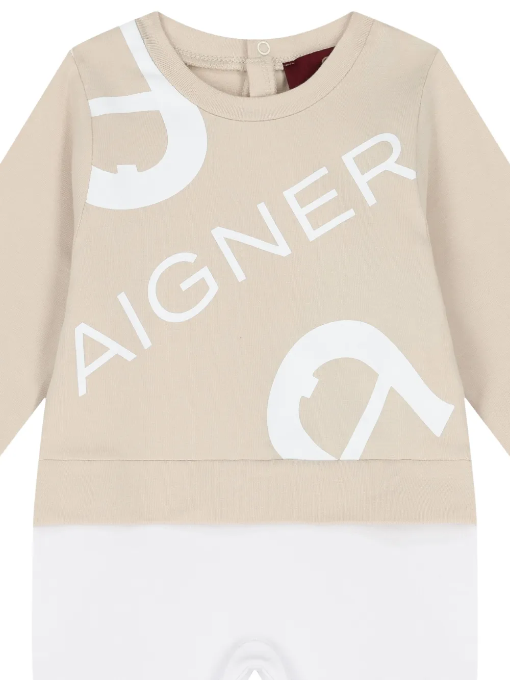 Aigner Kids Playsuit met logoprint Beige