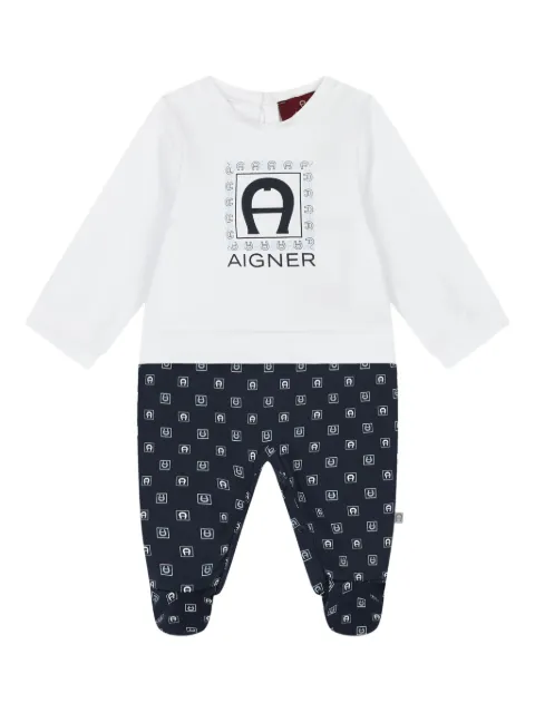 Aigner Kids logo-print babygrow