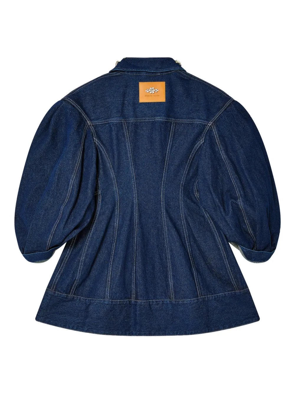 Simone Rocha Jaqueta jeans com aplicações na gola | Jaqueta jeans | Image 2