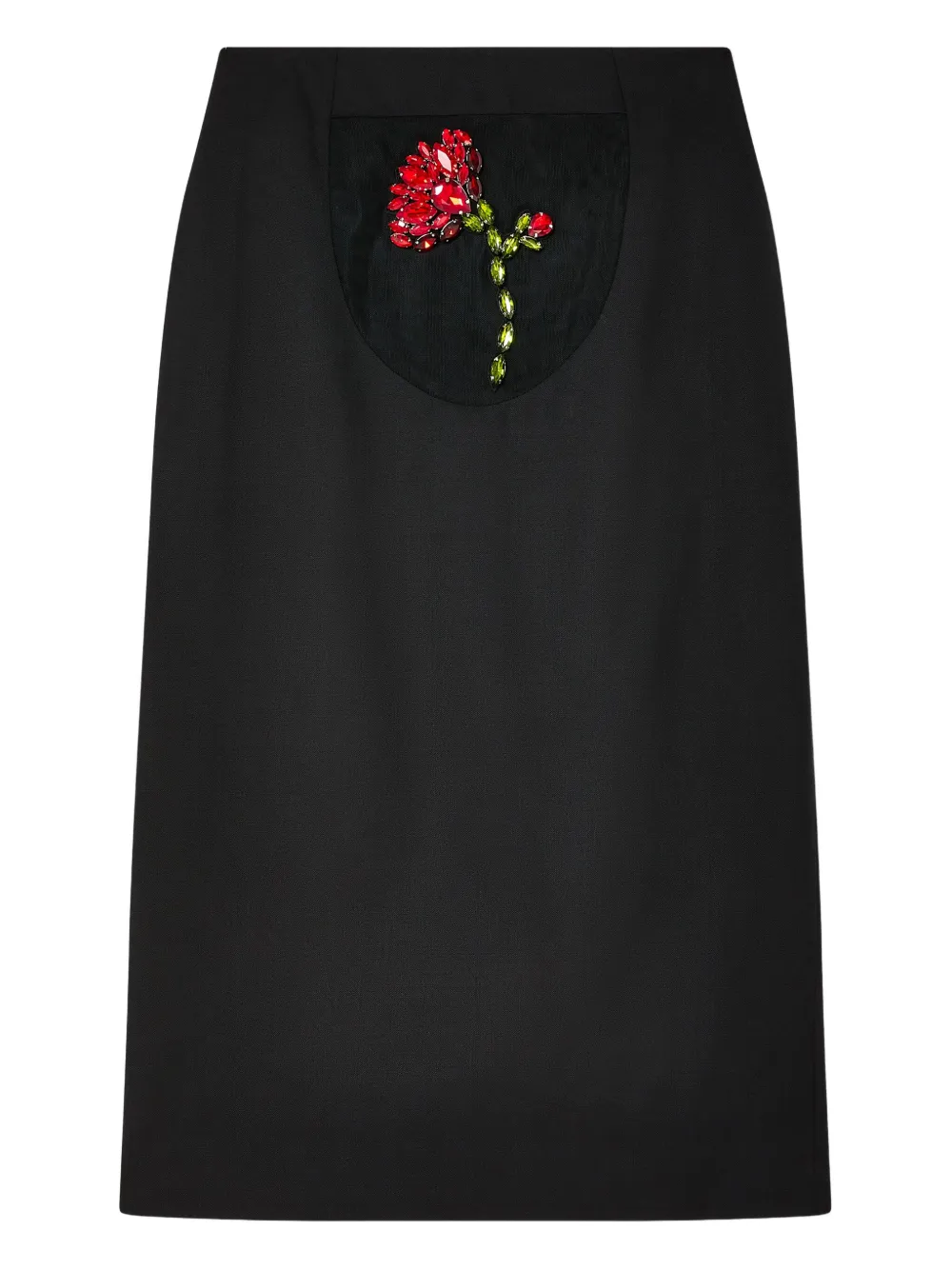 Simone Rocha Peekaboo Flower Pencil Skirt