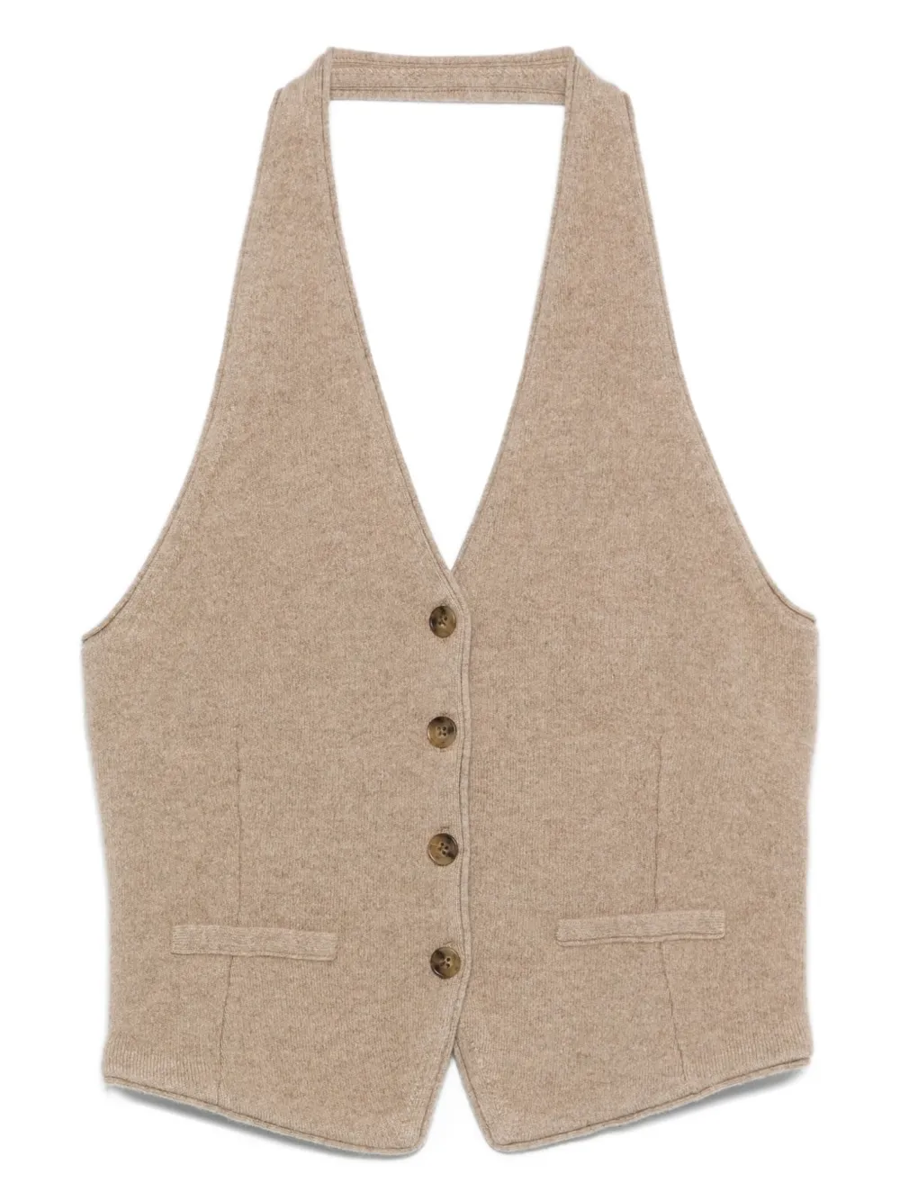 Guest In Residence halterneck vest | Neutrals | Image 1