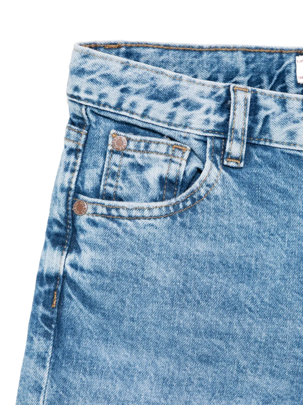 guess kids Spijkershorts met logopatch Blauw