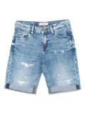 guess kids logo-patch denim shorts - Blue