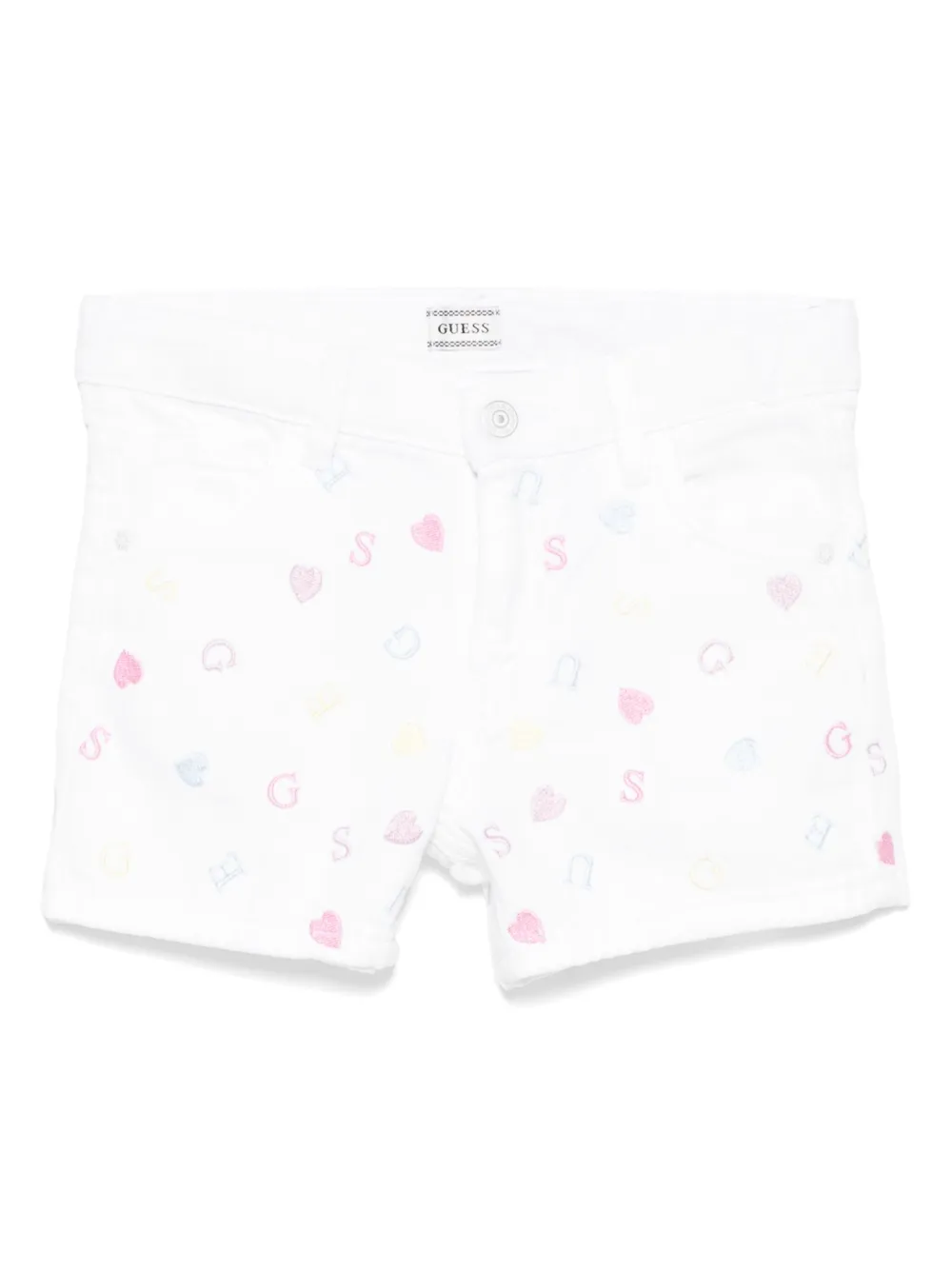 Guess Kids' Embroidered Denim Shorts