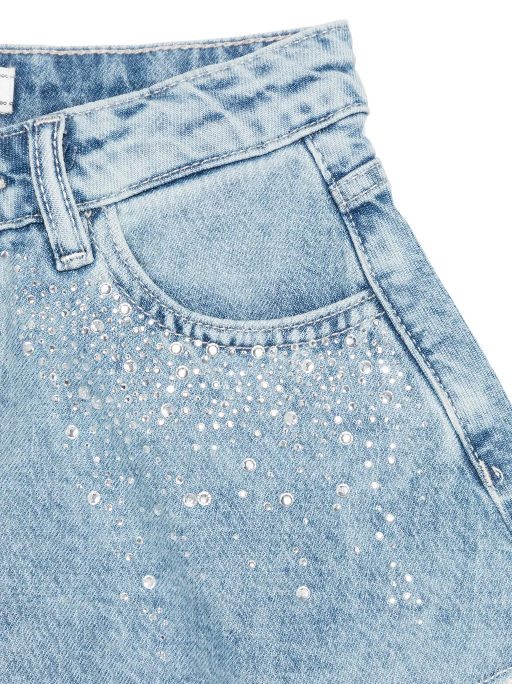 guess kids Spijkershorts met stras Blauw