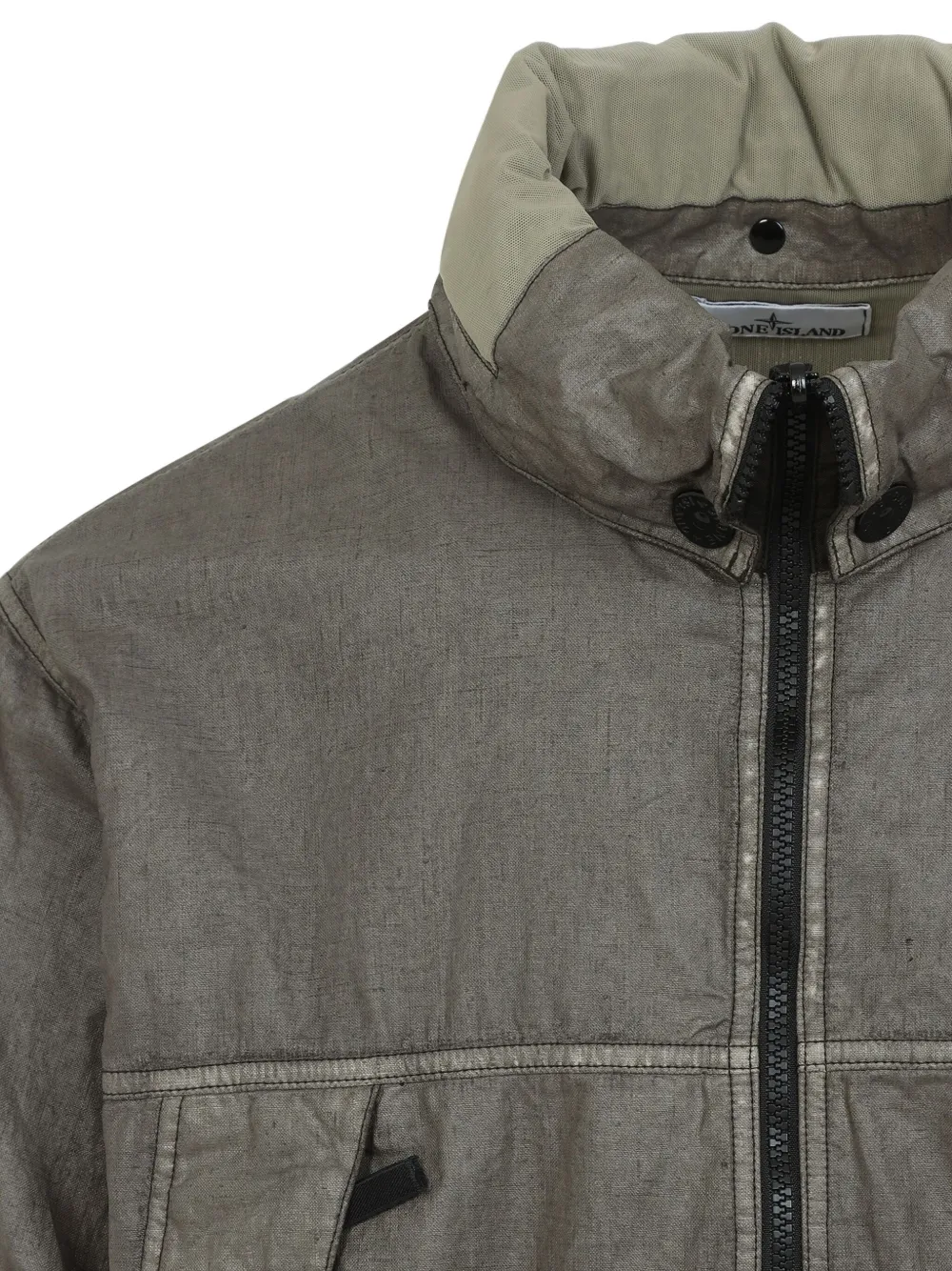 Stone Island Legerjack met Compass-logopatch Groen