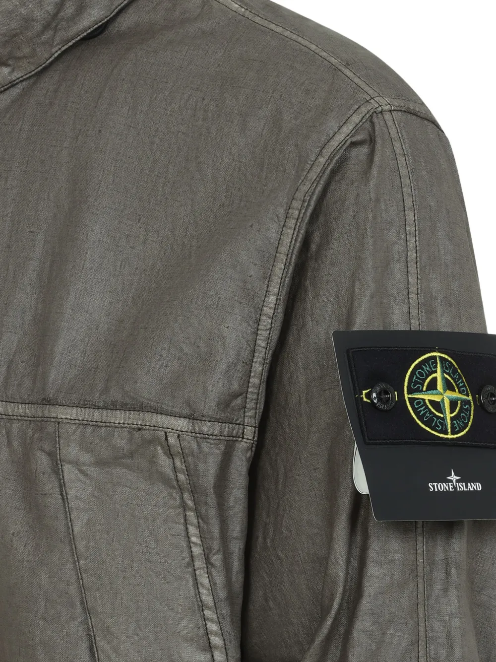 Stone Island Legerjack met Compass-logopatch Groen