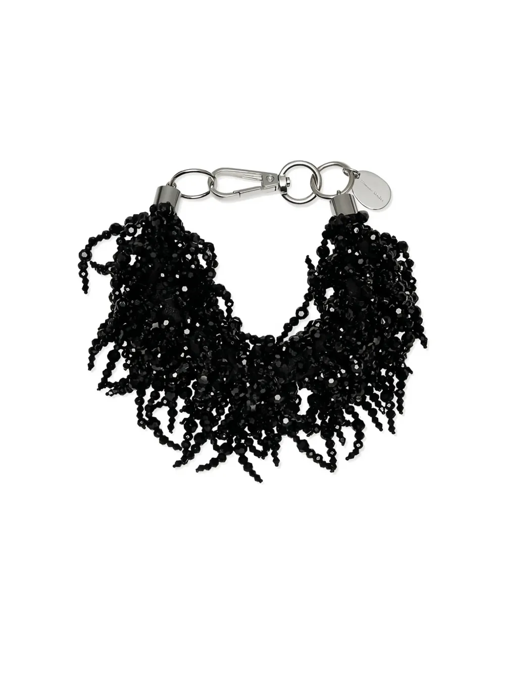 Simone Rocha Cascading Crystal Bracelet In Black