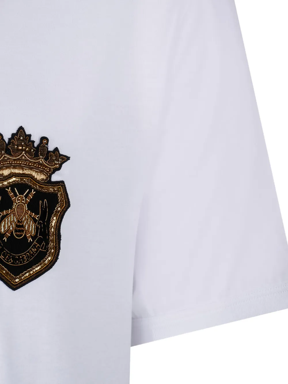 Dolce & Gabbana T-shirt met wapenschild-applicatie Wit