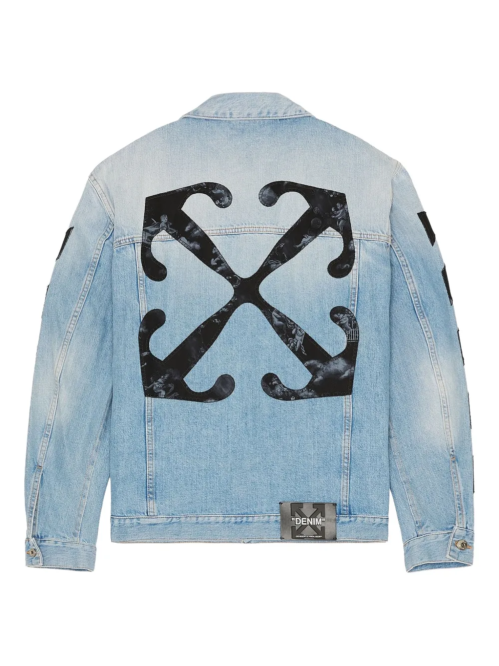 Off-white Blue Fresco Diag Arrow Skate Denim Jacket