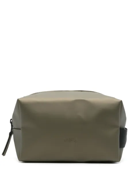 Rains small logo-debossed wash bag