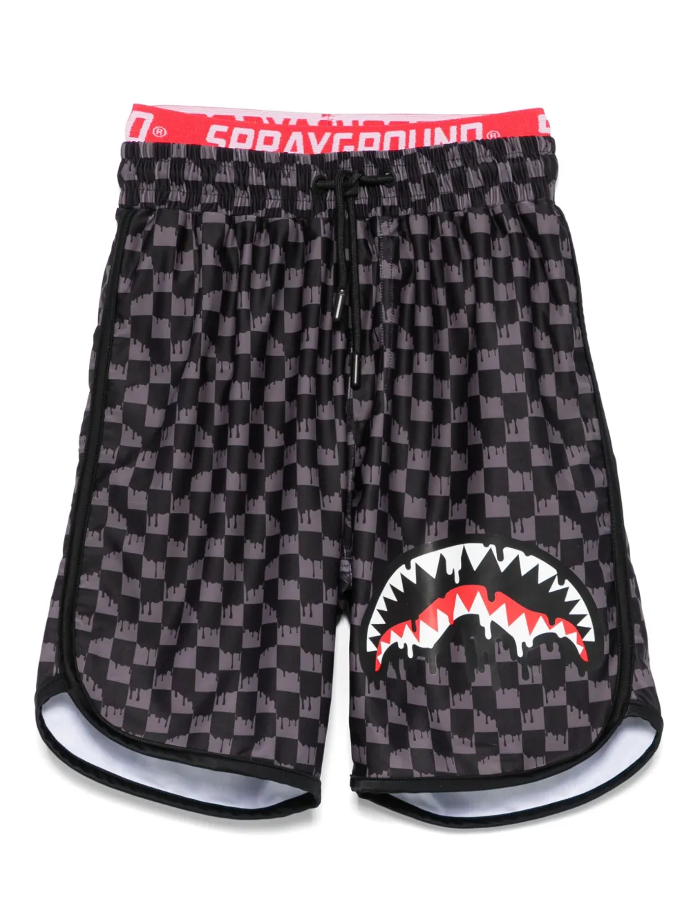 sprayground kid Drip Checkered トランクス水着 - グレー sprayground kid Drip Checkered トランクス水着 - グレー
