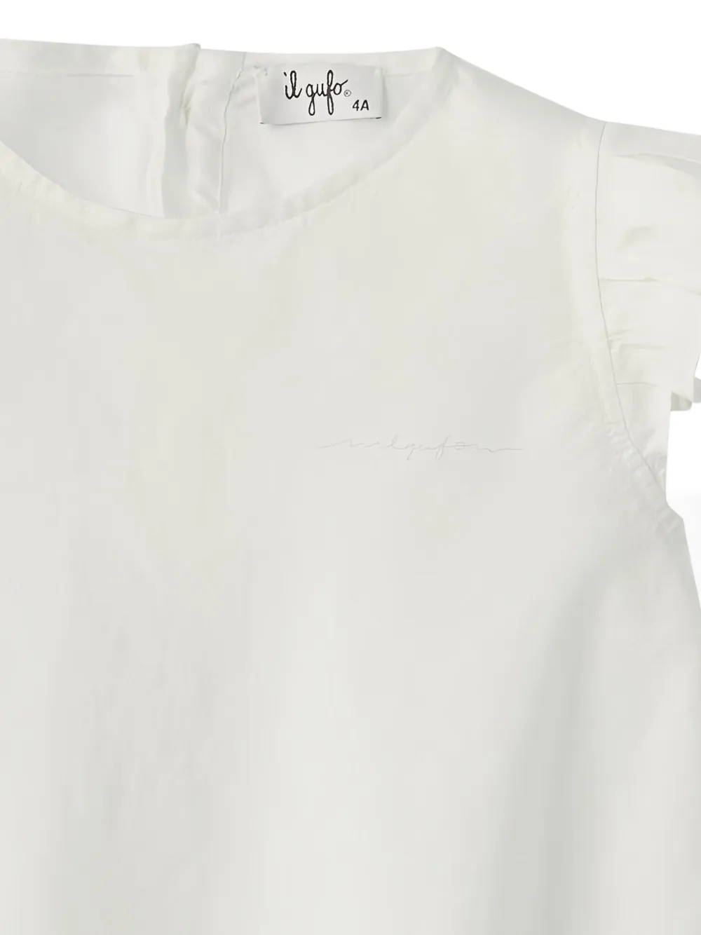 Il Gufo ruffled-sleeve dress Wit